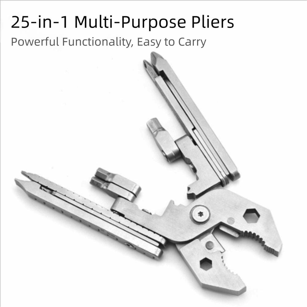 Portable Mini Multifunctional Tool 25 Tools In One Folding Plier Pocket Tool Kit  Machine Repairing