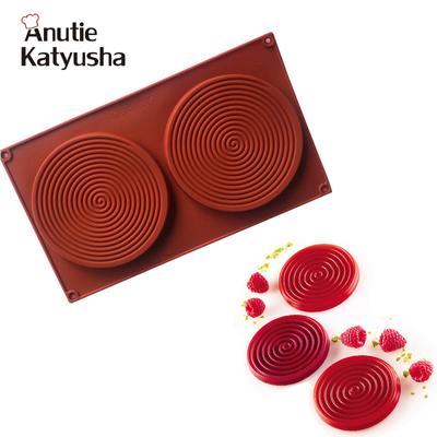 Spiral Şekil Silikon Kalıp 3D Kek Kalıpları Dondurmalar için Mus Çikolatalı Pasta Bakeware Tatlı Sanat Tava