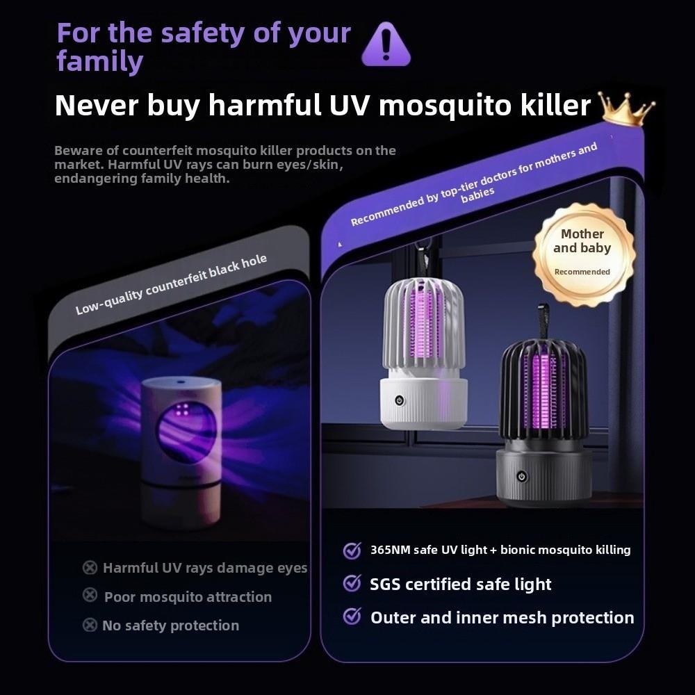 2 in 1 Electric Mosquito Lamp USB Charging Electric Shock Mosquito Killer Killer Lamp  Outdoor