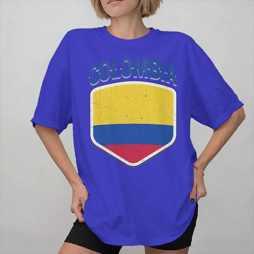 Colombia Flag Footballsoccer Tee Shirt For Unisex Wounisex Gift Idea T Shirts 100 Cotton Clothing