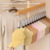 2 Pack Clip-on Trouser Hangers Specifically Design for Wardrobe Organizer 12 Pairs Trousers Jeans Hats Shorts Socks Saving Space