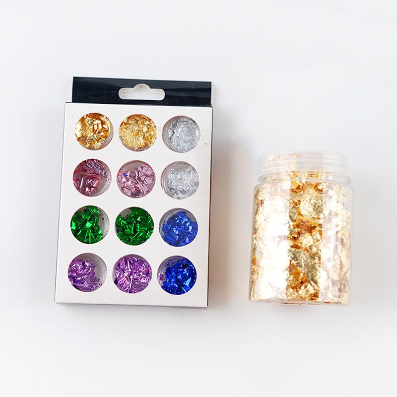 Champagne Imitation Gold & Silver DIY Epoxy Resin Fillers - Gold Leaf Paper Ornaments & Accessories Tin Foil