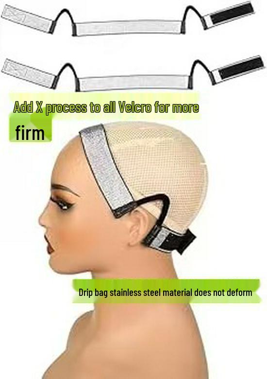 Velvet Bow Elastic Wig Headband Adjustment Strap