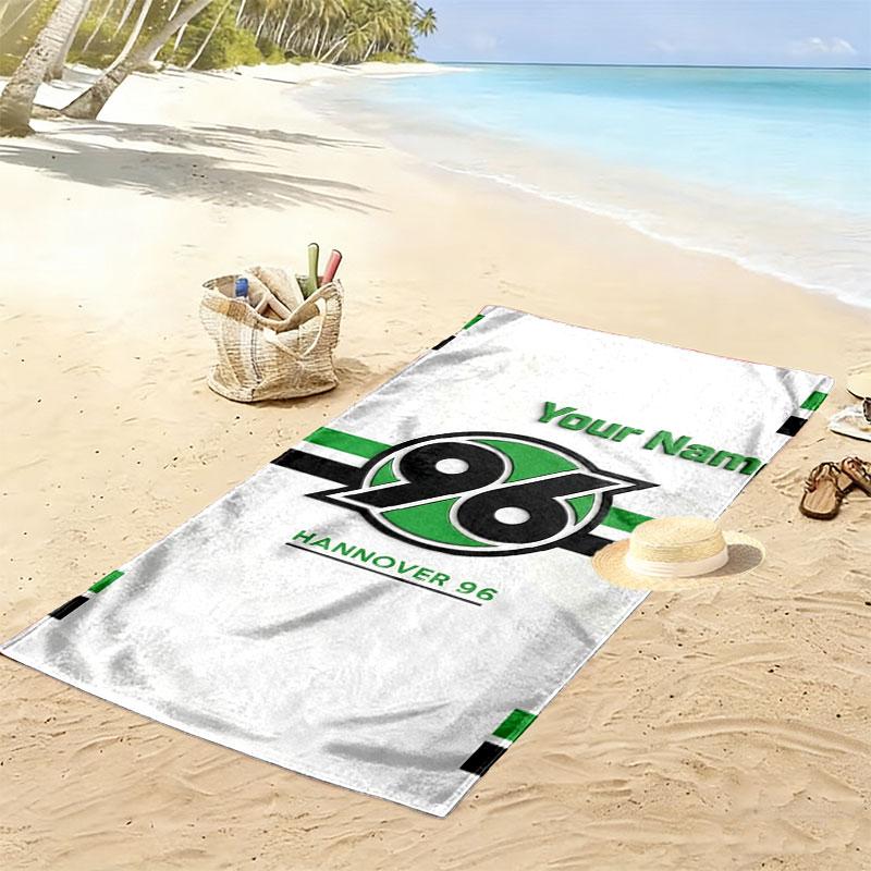 Hannover 96 Custom Name Print Beach Towel, Large Soft Quick Dry Towel for Beach Camping Swimming