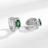 925 Sterling Silver Fashion Temperament Green Zircon Earrings Birthday Party Anniversary Gift