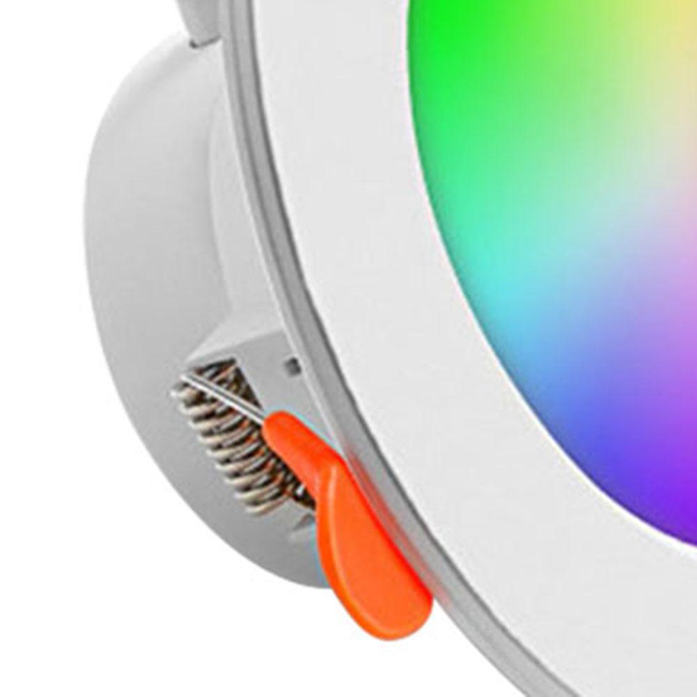 10W Smart LED Downlight Bluetooth-Compatible Round Panel Light 2700K-6500K Recessed Down Light for Living Room Bedroom Decor