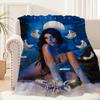 Singer Warm Soft Plush Nap Blankets Sofa k-Kenia for Living Room  p-pink Office Bedroom Home A-aura Travel Kid Gift Os Flannel