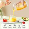 Portable Blender 11.8 Oz 350ml White 214B Model Food-grade PC + ABS Magnetic USB Charging 1400mAh 7.4V 490g 82*82*218mm with 1