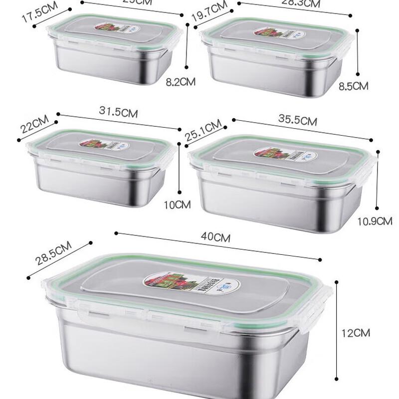 Huikuang 10.8L Extra Thick 304 Stainless Steel Food Storage Container