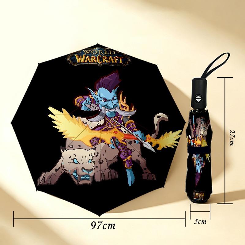 Troll Raptor Portable 3 Folds Umbrella Portable Windproof Folding Rain Umbrella For Travel Outdoor Sun Protection Travel Outdoor Gift