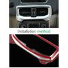 For Volvo V40 Interior Console Air Conditioning Outlet Decorative Cover Trim Stainless Steel Car Accessories Styling