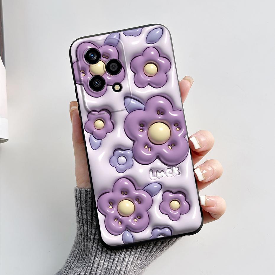 For Honor 200 Lite Case Astronaut Flower Soft Silicone Back Cover Phone Cases For Huawei Honor200 Lite Protective Bumper Funda