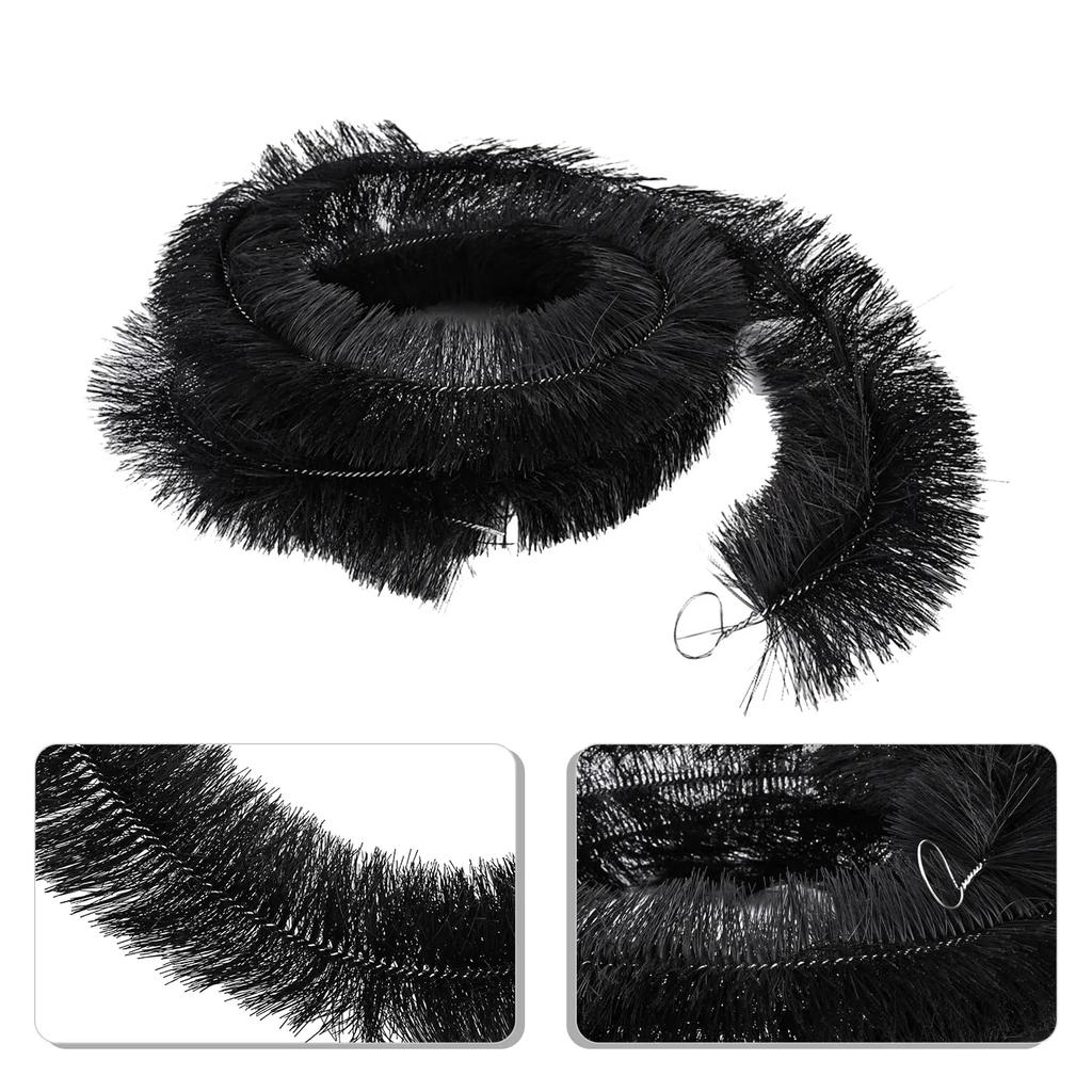 New Practical Gutter Guard Brush For Roof Downpipe 4 Meter Effective Filter Promotes Water Flow Protection Brush