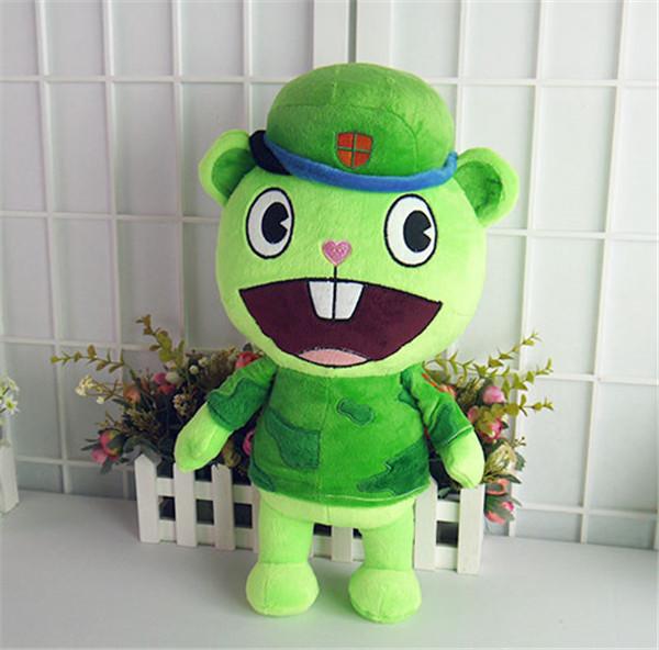 Anime THF Happy Tree Friends Plush Dolls Soldier Fliqpy 40cm Toys