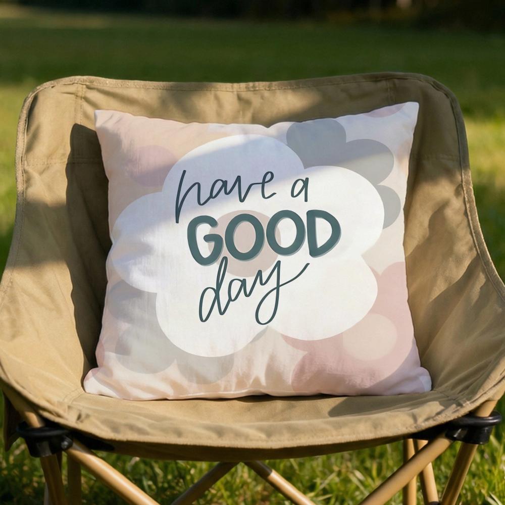 Warm Good Day Cushion Cover Soft Reversible Durable Pillow Cover MultiScene Use for Home Car Daily Comfort