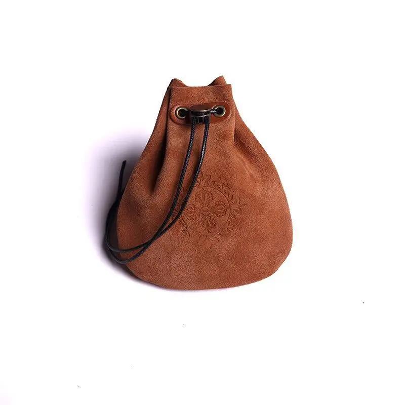 Artificial Leather Dice Bag Vintage Waist Bag Japanese Style Drawstring Pouch For D&D MTG RPG Table Games Gift Ideas Coin Purse