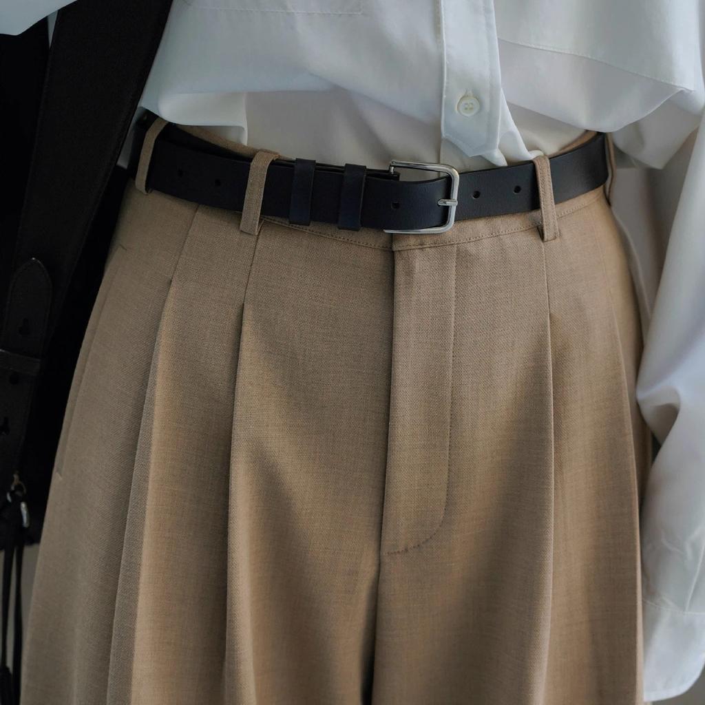 Early Autumn Commuting High Waisted Wide Leg Western Pants For Women, Loose Silhouette Texture Casual Pants
