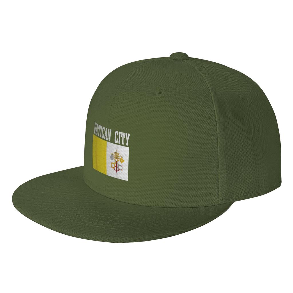 Fashion Vatican City Flag Souvenir Flat Brim Sun Hat  American Street Style Sun Visor Cap