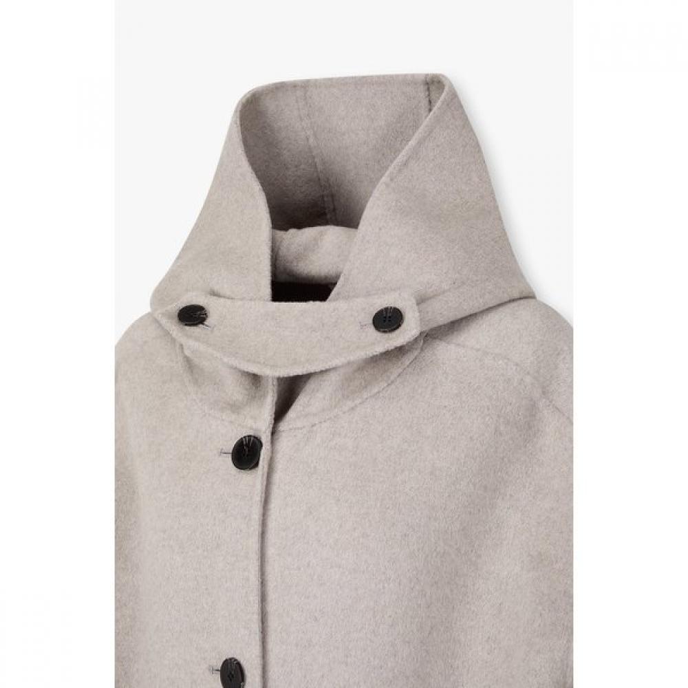 Studio Tomboy Handmade Wool Blend Hoodie Half Coat 9176411981