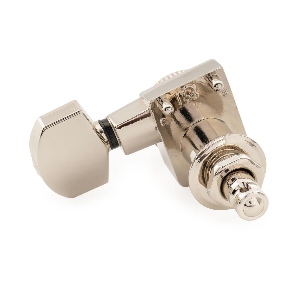 Musiclily Pro locking gear hexagonal for Fender Stratocaster and Telecaster electric nickel 6-in-line 2-pin tuners, 181 ratio, button, guitars,