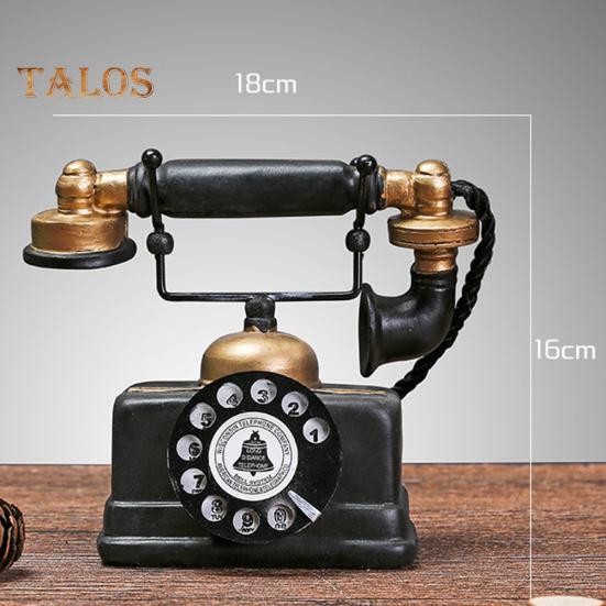 Vintage Resin Telephone Model Miniature Craft Photography Props Bar Live City Fashion Home Decor