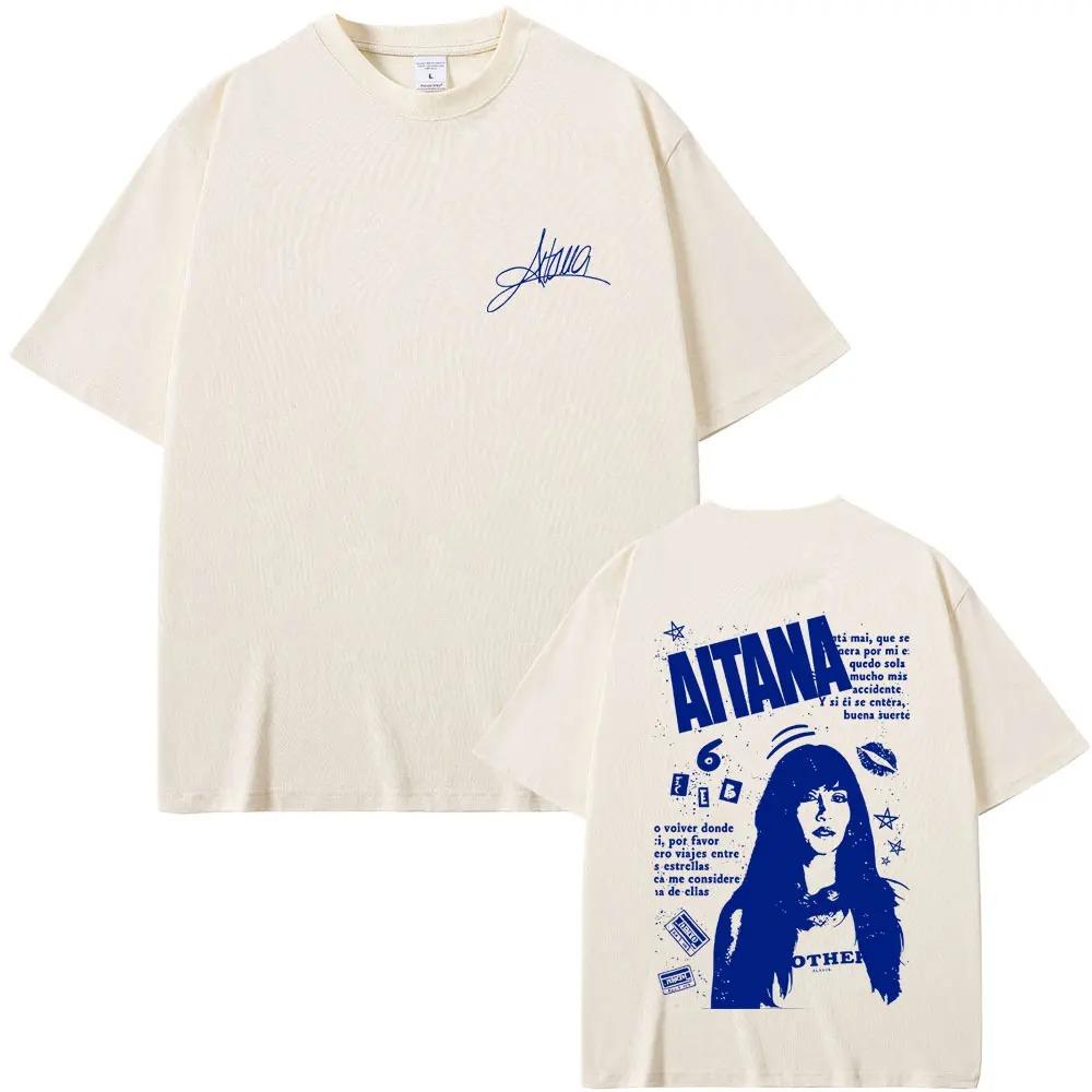 

Aitana Portrait TShirt Cuarto Azul 2026 World Tour Merch Spanish Pop Music Graphic Comfortable Women And Men Tshirts 4XL