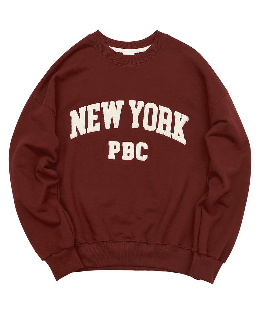 PAPERBOY Boucle New York Sweatshirt - Burgundy
