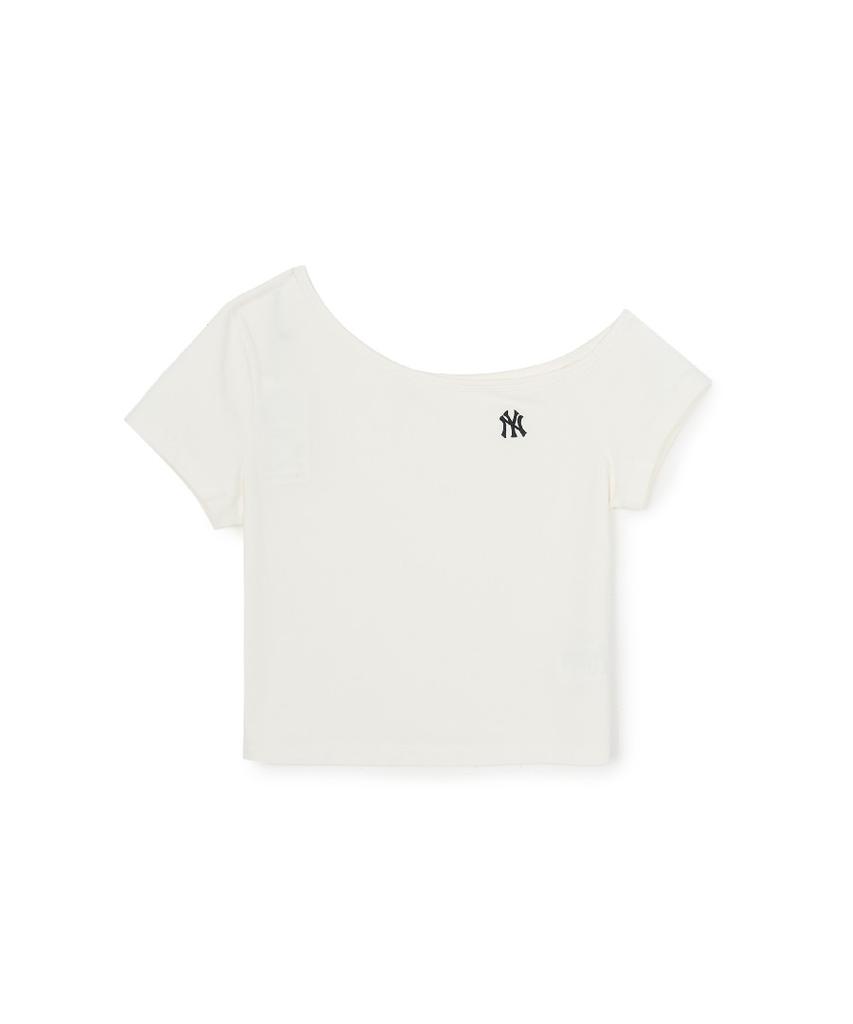 Emelbi Women'S Basic Off-Shoulder Short Sleeve T-Shirt Ny (Cream)