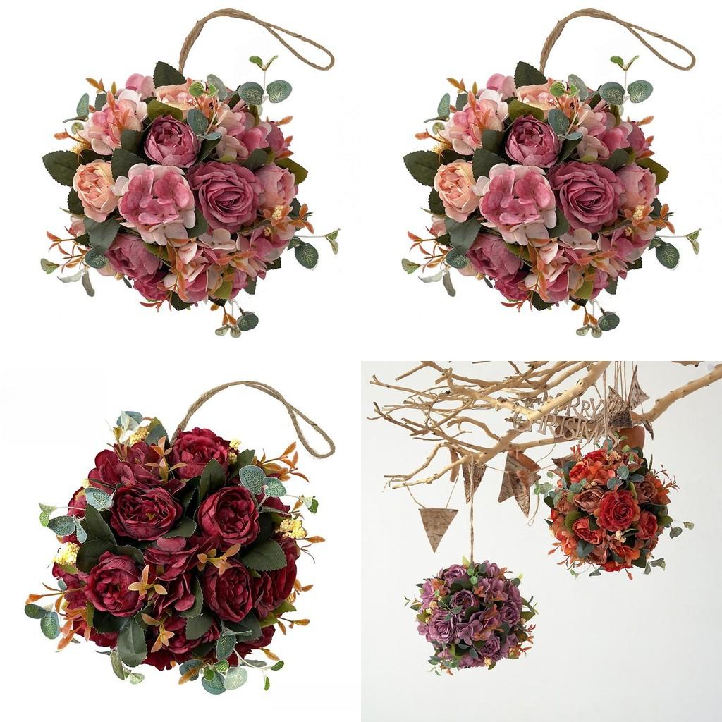 Hydrangea Peony Decorative Flower Ball With Silk Material For Wedding Venue And Garden Decor