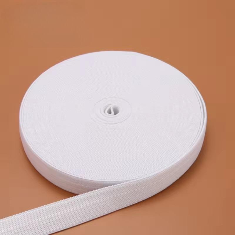 10 метров Швейная эластичная лента Сильная растяжимость Высокая эластичность Вязаная эластичная лента для шитья Эластичная лента для пояса Белая Черная 1cmx10m белый