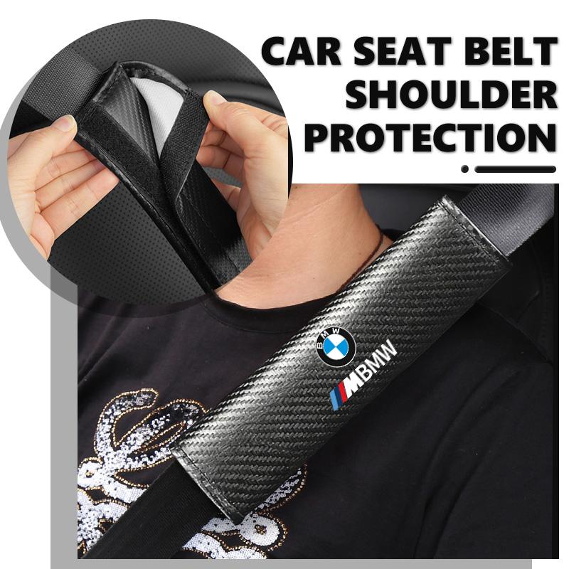 LLIT4 Car Seat Belt Shoulder Carbon Fibre Protection Pad Accessories For BMW M Performance E36 E46 E60 E90 E91 E92 E93 F30 F20