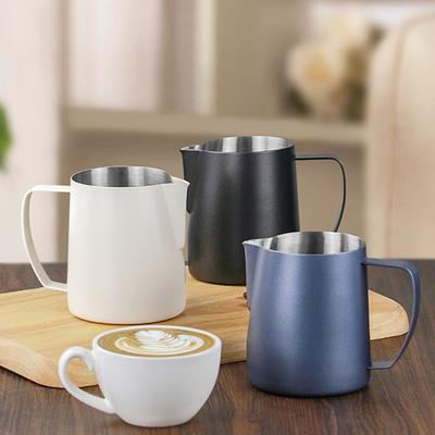 Dzbanek do kawy wielokrotnego użytku, uniwersalny, 450 ml, ergonomiczny uchwyt, mleko, kawa, parownik, dzbanek do spieniania