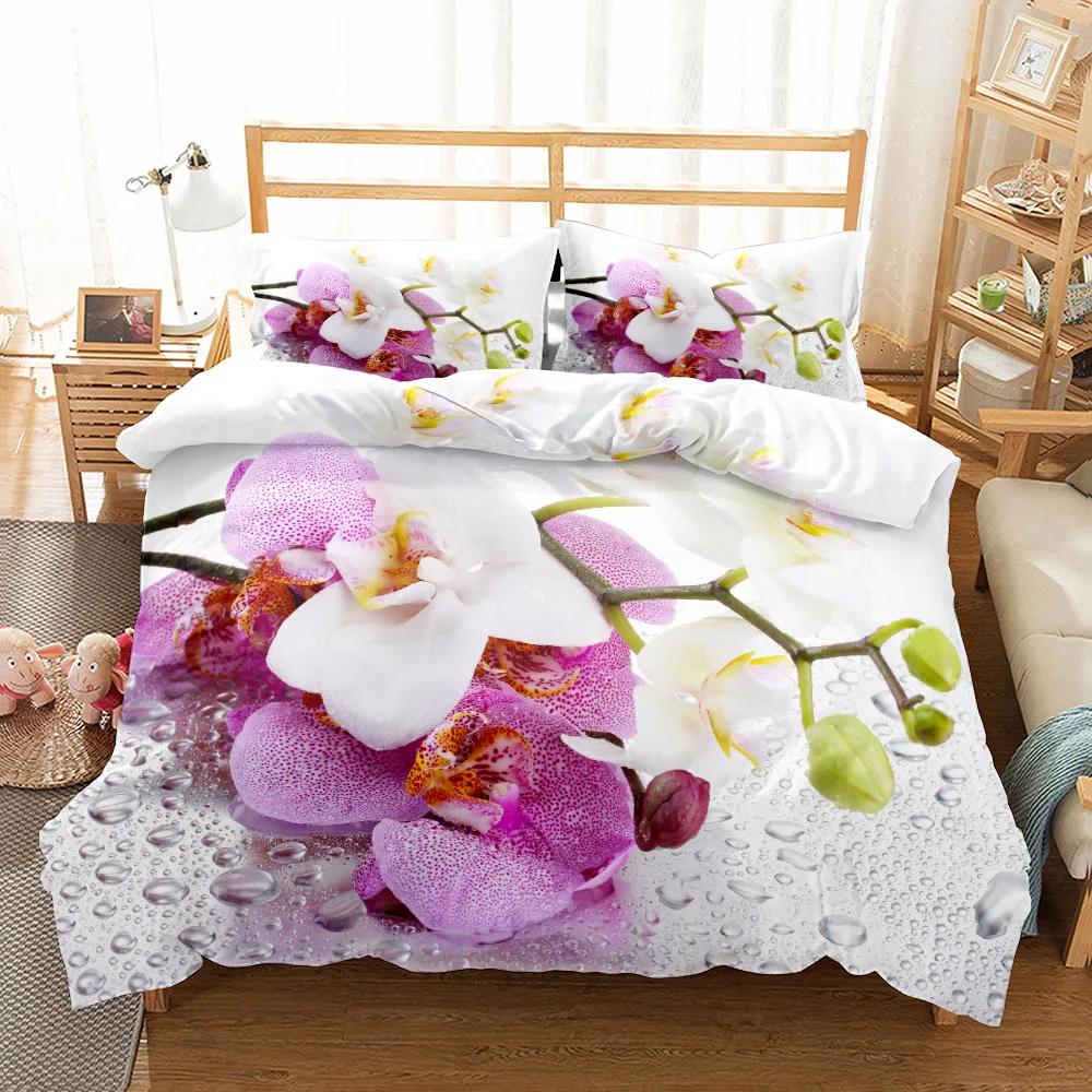 

Весняна Квіткова Двостороння Наволочка для Ковдри Набір ЄС Односпальний Двоспальний Королівський Розмір США Твін Фул Квін Розмір Набір Постільної Білизни EU Twin(135x200cm)