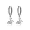 European and American Butterfly Zircon Earrings: Hoops, Ear Cuffs, Studs - Popular In Stock
