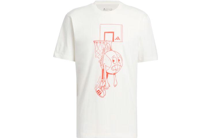 

Adidas T Shirts Men s White Crew Neck Moderate Straight Fit IN6385 L