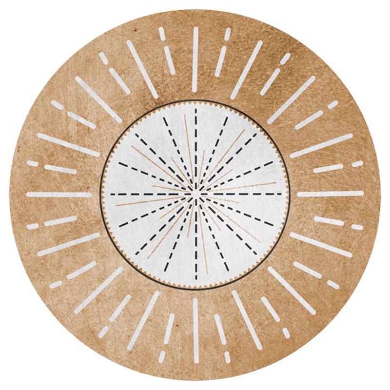 Modern Suni Kürk İnek Derisi Tarzı Yuvarlak Halı Oturma Odaları ve Yatak Odaları için
