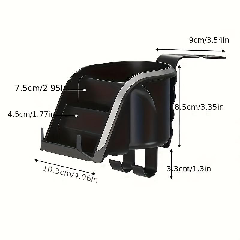 

Car Rear Seat Fixed Storage, Tea Cup, Water Cup Holder, Car Seat Back Storage Box, Car Multi-Functional Hook Storage Rack чёрный
