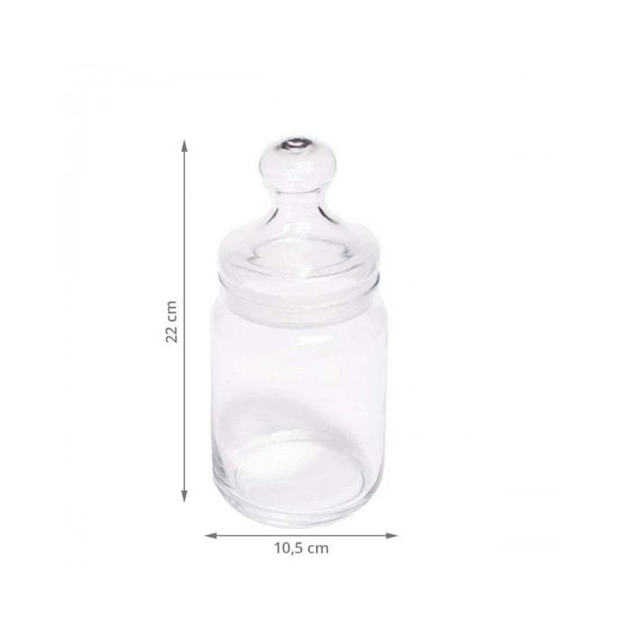 Glass Bonbonnière - OnRangeTout - Vintage - 1 Liter - Airtight Closure - Made In France