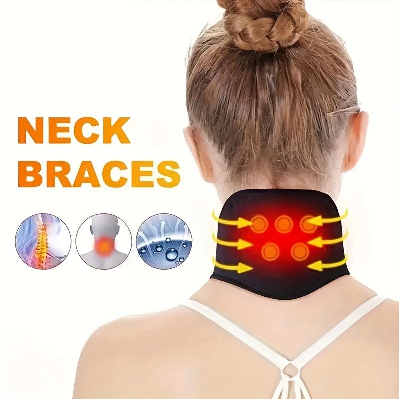 Self-heating neck brace equipped with magnetic neck massage function, providing relaxation without additional equipment