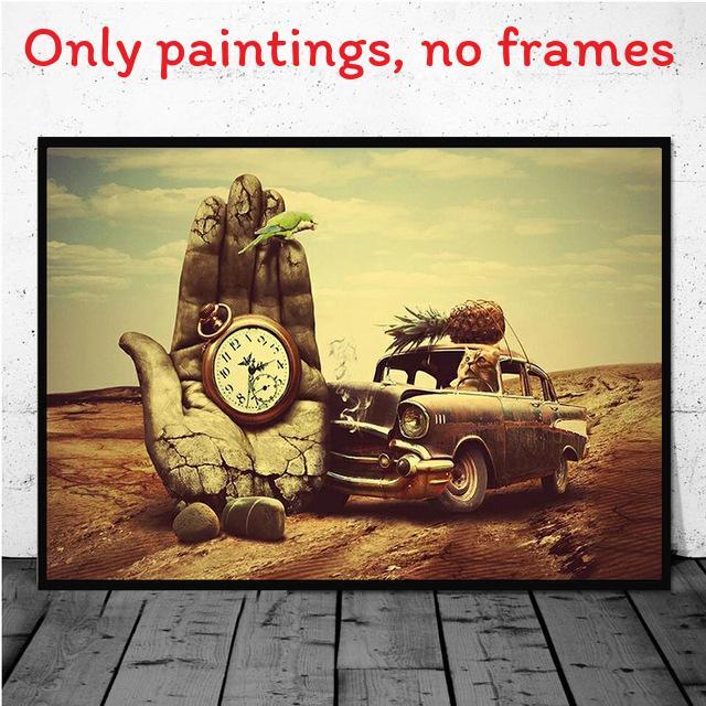 Modern Abstract Canvas Art Wall Poster For Living Room Decor