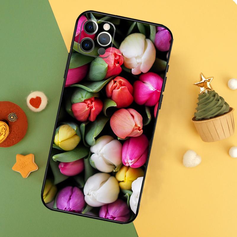 Tulip Flower Colorful Phone Case For iPhone 17 17Air 16 15 14 13 11 12 Pro Max 12 13 Mini 16E Shockproof Cover