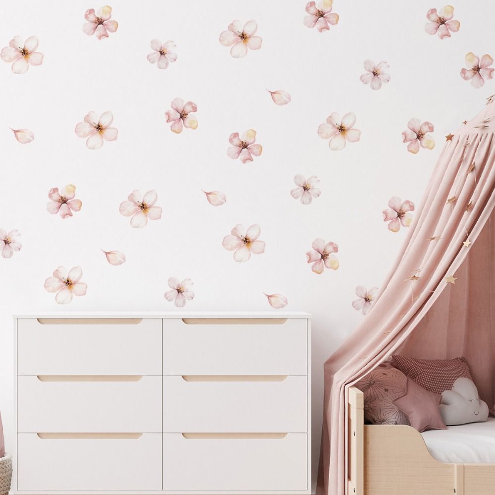 DIY Decorative Decals Boho Wall  Art New Flowers Wall Stickers  Home Decoration