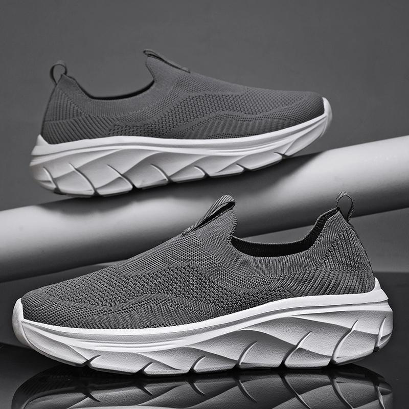 Men Lightweight Mesh Comfortable Flat Casual Walking Shoes Slip-on Unisex Sneakers for Men and Women Running Shoes