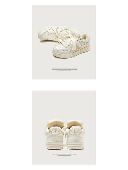 2025 Spring/Summer Trendy Unisex Sneakers - White 'Bread' Style for Men and Women