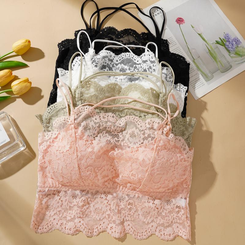 Summer Lace Wrapped Chest Tube Top Sexy Beautiful Back Camisole Women's Outerwear Inner Anti-exposure Underwear
