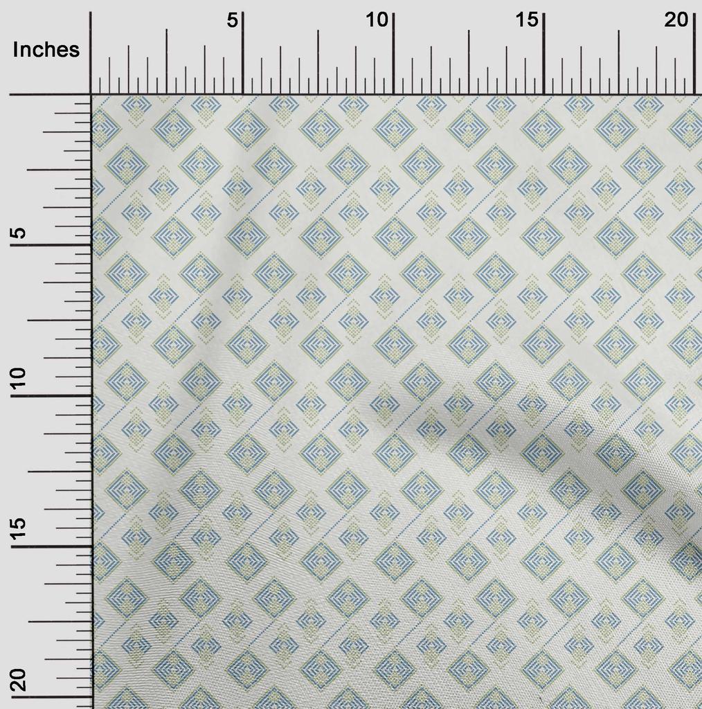 oneOone Bavlněná Flex Fabric Diamond Geometric Print Fabric By The Yard 40 Inch