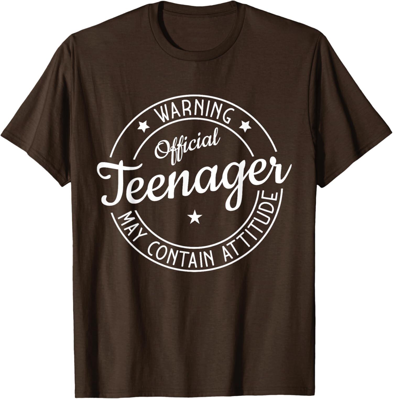 Warning Official Teenager May Contain Attitude Unisex T-Shirt S