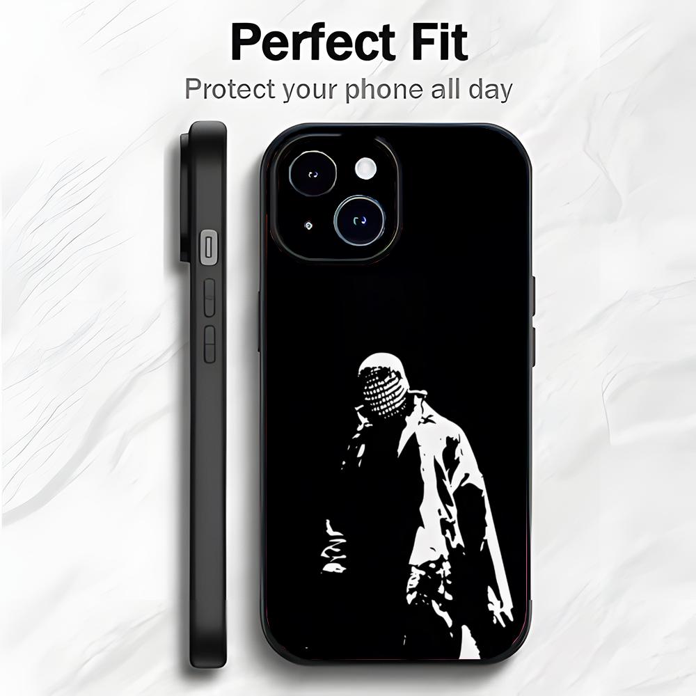 Bold Rap American Rapper K-Kanye West Phone Case Phone Case Soft Packaging Lightweight For iPhone17 16 15 14 13ProMax