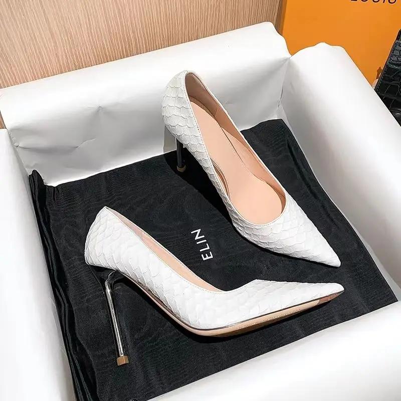 Pointed Toe Shoes for Women Evening Woman Pumps On Heeled Stilito High Heels Shoe Fashion Spring Young Chic Point Korean Style