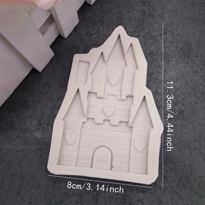 1 buc - Matriță Ciocolată Castel - Matriță Bomboane Clădire Desen Animat pentru Decorare Tort DIY și Coacere - Matriță Silicon pentru Făcut Biscuiți